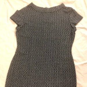 St John woven black/white dress  NWOT Never worn